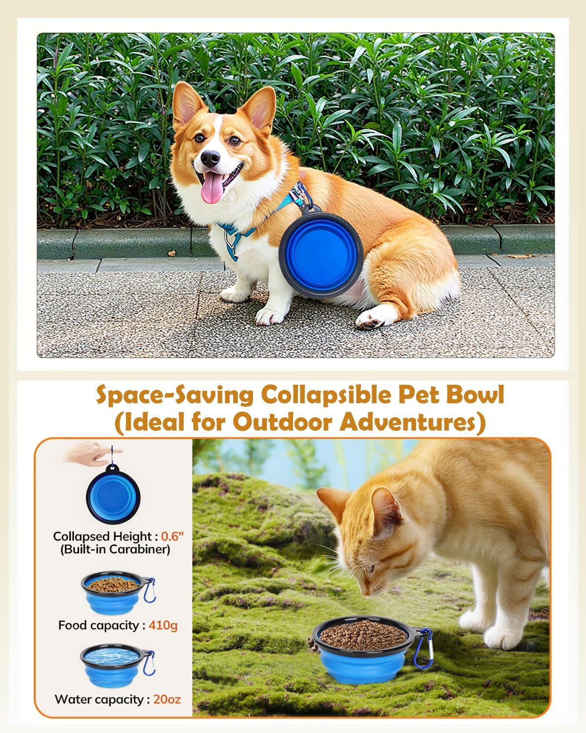 Soft Pet Carrier for Cats & Small Dogs Up to 20lbs – Airline Approved, TSA Friendly, with Cushion & Bowl