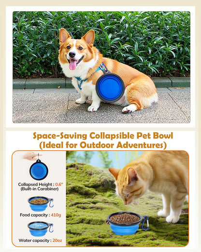 Soft Pet Carrier for Cats & Small Dogs Up to 20lbs – Airline Approved, TSA Friendly, with Cushion & Bowl