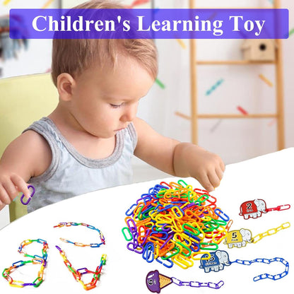 200-Piece Rainbow C-Clips Plastic Chain Links for Birds and Small Pets | Non-Toxic, Durable, and Chew-Resistant for Indoor and Outdoor Use | Easy Snap Together Design