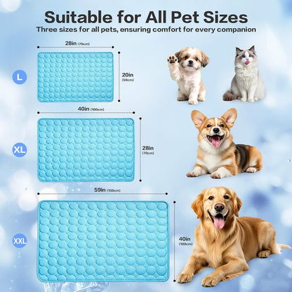 Pet Cooling Mat for Dogs & Cats – Q-Max 0.4 Arc-Chill Pad, Washable, Non-Slip, Multi-Size